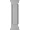 Ekena Millwork 12"W x 48"H End Newel Post with Panel, Peaked Capital & Base Trim (Installation kit included) NWL12X48EPP0B0 - alternate 1
